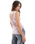 Фото #4 товара Abercrombie & Fitch scoop back sleeveless top in violet