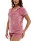 Women's 2-Pc. Ribbed Velour Pajamas Set