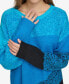 ფოტო #4 პროდუქტის Women's Mixed-Knit Drop-Sleeve Sweater