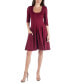 Фото #1 товара Платье женское 24seven Comfort Apparel модель Three Quarter Sleeve Mini Dress