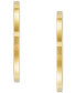 ფოტო #6 პროდუქტის Textured C-Hoop Earrings in 14k Gold Vermeil over Sterling Silver, 2-1/4" (Also in Sterling Silver)