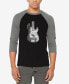 Фото #1 товара Men's Raglan Baseball Word Art Bass Guitar T-shirt