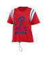 Women's Red Philadelphia Phillies Cinched Colorblock T-shirt