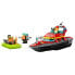 LEGO Fire Rescue Boat Construction Game