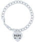 ფოტო #1 პროდუქტის Diamond Mom Heart Charm Bracelet (1/10 ct. t.w.) in Sterling Silver