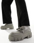 Фото #2 товара ASOS DESIGN chunky loafers in grey with chain