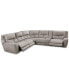 Фото #3 товара CLOSEOUT! Terrine 6-Pc. Fabric Sectional with 3 Power Motion Recliners and 1 USB Console, Created for Macy's