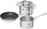 ZWILLING Vitality Saucepan Set with 2 Pans, 4-Piece, 3 Lids, Suitable for Induction Cooking, Stainless Steel, Silver