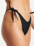 Фото #3 товара Ivory Rose mix & match string tie up bikini bottom in black