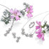 Silver flower earrings with diamonds Forget me not DE617