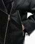 Фото #6 товара ONLY faux leather oversized biker jacket in black