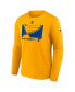 Фото #4 товара Men's Gold St. Louis Blues Authentic Pro Core Collection Secondary Long Sleeve T-Shirt