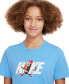 ფოტო #3 პროდუქტის Big Kids Sportswear Relaxed-Fit Printed T-Shirt