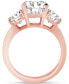 ფოტო #5 პროდუქტის Certified Lab Grown Diamond Three Stone Engagement Ring (4 ct. t.w.) in 14k Gold