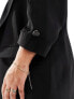Фото #7 товара River Island Plus blazer with turn back sleeve in black