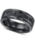 ფოტო #2 პროდუქტის Men's Ring, 8mm Wedding Band in White or Black Tungsten