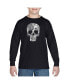 ფოტო #1 პროდუქტის Child Rock n Roll Skull - Boy's Word Art Long Sleeve T-Shirt