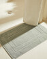 Non-slip cotton bath mat