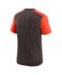 ფოტო #4 პროდუქტის Men's Heathered Brown, Heathered Orange Cleveland Browns Color Block Team Name T-shirt