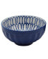 Фото #4 товара 6.5" Cobalt Cafe Fluted Stoneware Ramen Noodle Bowls, Set of 2