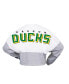 Фото #2 товара Women's White Oregon Ducks Heather Block Cropped Long Sleeve Jersey T-shirt