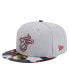 Men's Gray Miami Heat Active Color Camo Visor 59FIFTY Fitted Hat