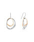 ფოტო #1 პროდუქტის Women's Two-Tone Stainless Steel Earrings