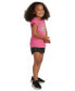 ფოტო #3 პროდუქტის Toddler & Little Girls Heart T-Shirt & Printed Shorts, 2 Piece Set