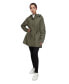 Women's Water-Resistant Hooded Anorak Rain Jacket Trench Coat