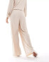 Vila plisse wide leg trouser co-ord in cream