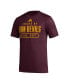 Men's Maroon Arizona State Sun Devils Sideline AEROREADY Pregame T-shirt Бордовый, XL - фото #3