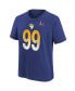 ფოტო #2 პროდუქტის Big Boys Aaron Donald Royal Los Angeles Rams Super Bowl LVI Name and Number T-shirt