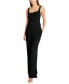 Фото #3 товара Women's Square-Neck Belted Jumpsuit