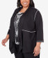 Plus Size Opposites Attract Ribbed Two In One Top