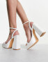 Фото #4 товара Glamorous platform heel sandals in white patent