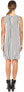 McQ 243218 Womens Sleeveless Knot Drape Shift Dress White/Black Stripe Size 46