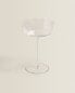 Blown crystalline sparkling wine flute