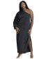 ფოტო #1 პროდუქტის Plus Size Gathered Sleeve Column Dress