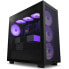 NZXT H7 Flow RGB - Midi Tower - PC - Black - ATX - EATX - micro ATX - Mini-ITX - SGCC - Tempered glass - 18.5 cm