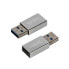 LogiLink AU0056 - USB Type-C - USB 3.2 Gen 1 (3.1 Gen 1) - Female - Silver - Male - Female