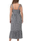 Maternity Gingham Nursing Maxi Dress