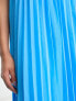 Фото #5 товара ASOS DESIGN Tall angel cape sleeve pleated hem maxi dress in blue