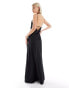 Weekday Lava satin midi slip dress with seam detail in black Черный, L - EU 44-46 - фото #1