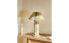 Ceramic table lamp with multicoloured stripes