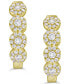 ფოტო #3 პროდუქტის Diamond Halo Small Hoop Earrings (1/2 ct. t.w.)