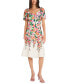 ფოტო #1 პროდუქტის Women's Printed Sweetheart-Neck Fit & Flare Dress