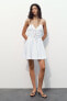 Фото #1 товара Короткое платье из габардина с завязками ZARA