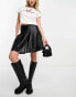 Фото #2 товара Vero Moda leather look quilted mini skirt in black