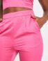 Фото #6 товара Extro & Vert Tall highwaist flare trousers in hot pink co-ord