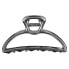 Open Shape Claw Clip, Hematite, 1 Clip